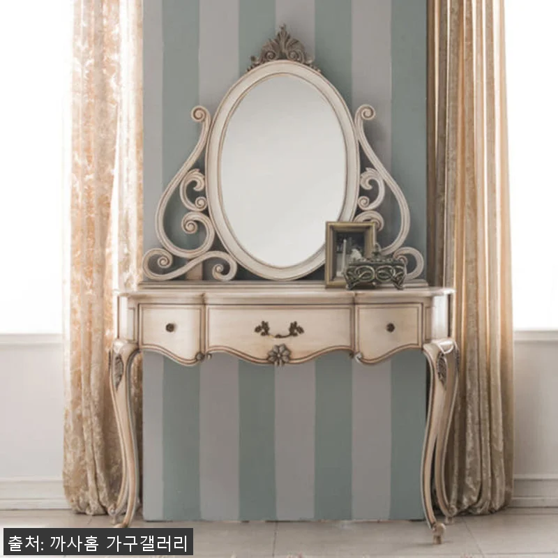까사홈 샤이닝 아이보리 엔틱화장대, 관련 이미지 1