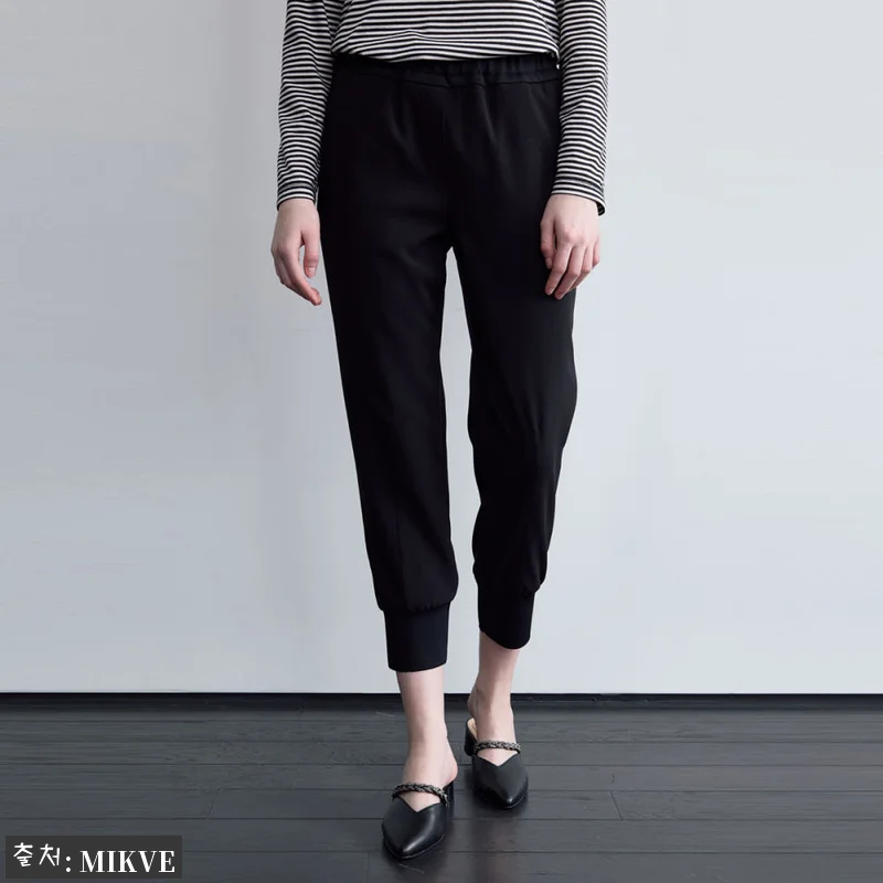 [미크베]웨이스트 밴딩 니트블록 죠거 관련 이미지 1