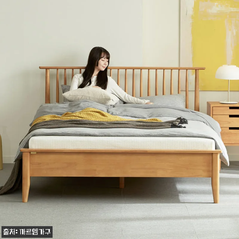마티니 고무나무 원목 침대 프레임 S 관련 이미지 2