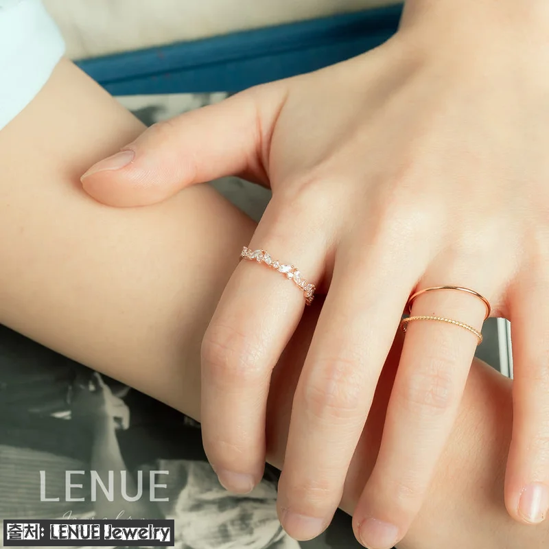 레뉴 리프 포인트 가드링 큐빅 반지 관련 이미지 2