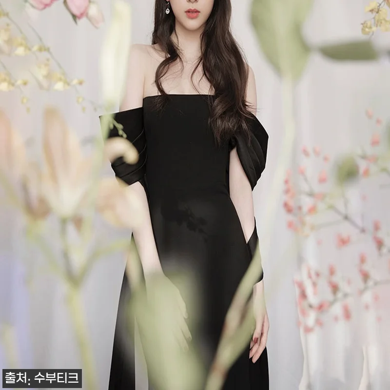 새틴 튜브탑 오프숄더 제주스냅 촬영드 관련 이미지 2