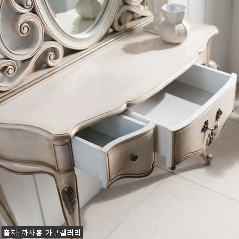 까사홈 샤이닝 아이보리 엔틱화장대, 관련 이미지 3