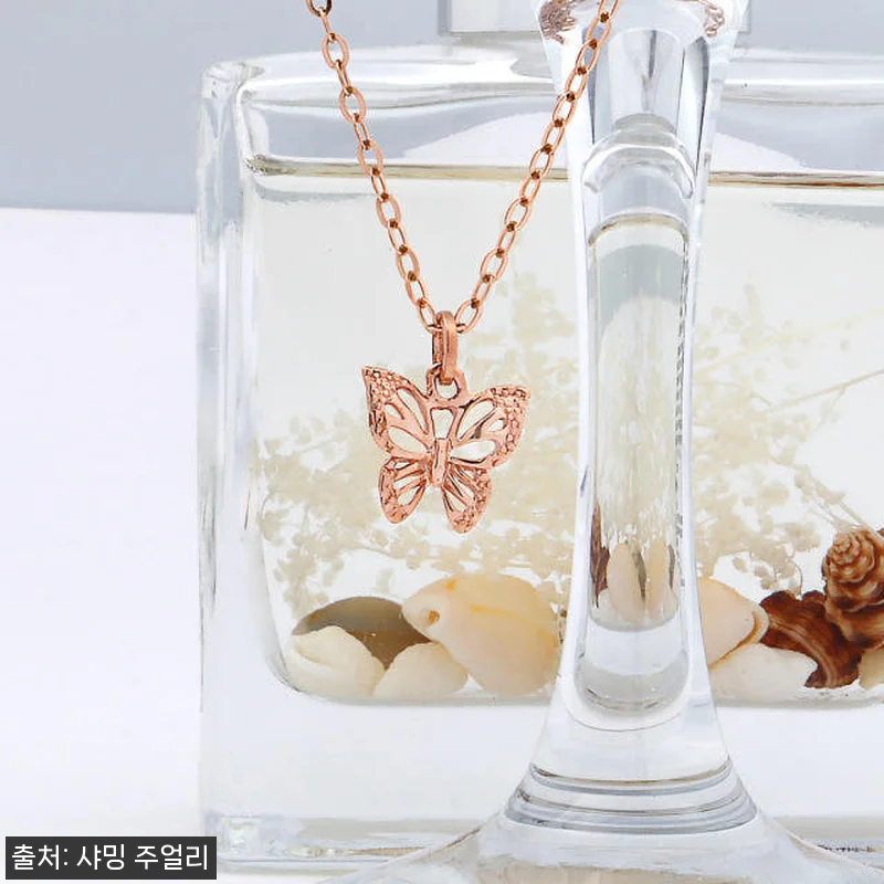 14K 18K 엘린 나비 목걸이, 데 관련 이미지 3