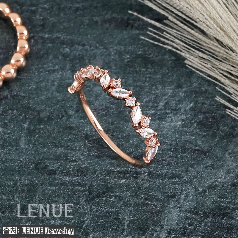 레뉴 리프 포인트 가드링 큐빅 반지 관련 이미지 3