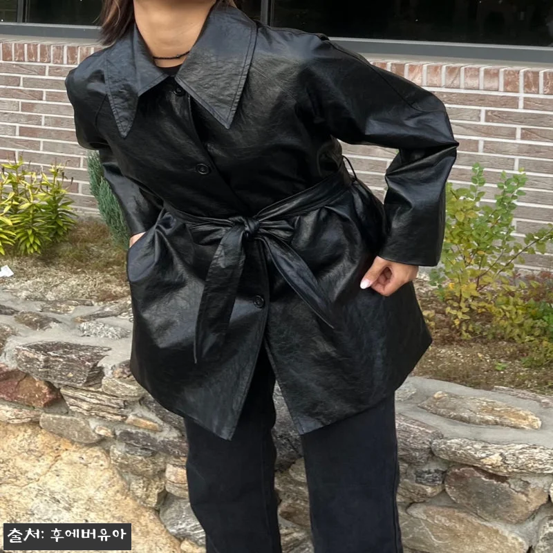 바바리가죽자켓 벨트자켓 하프자켓 크랙 관련 이미지 3
