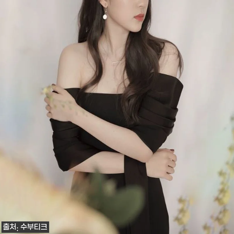 새틴 튜브탑 오프숄더 제주스냅 촬영드 관련 이미지 4