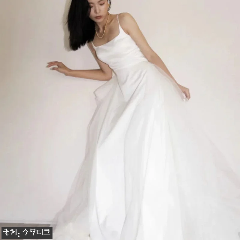 새틴 민소매 스몰웨딩 드레스 사용후기 관련 이미지 5
