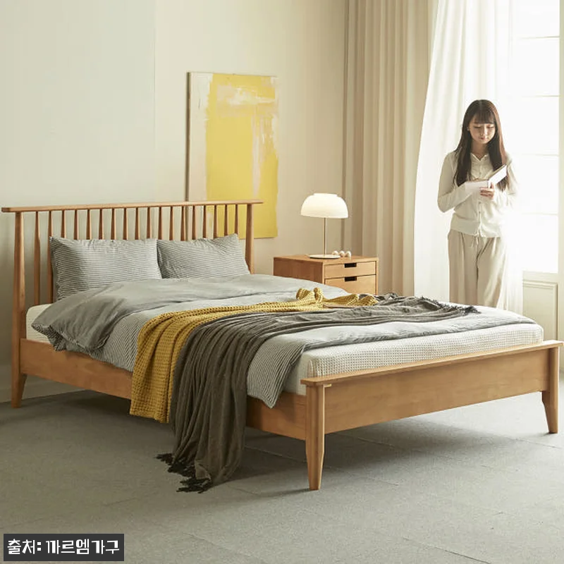 마티니 고무나무 원목 침대 프레임 S 관련 이미지 5