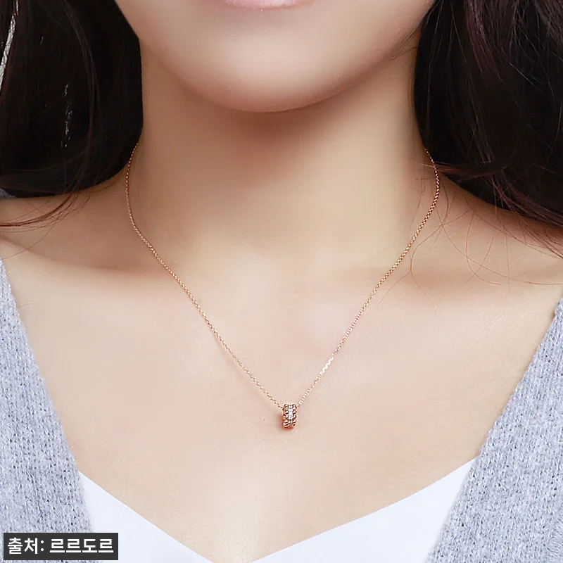 14k 큐 볼 링 펜던트 큐빅 원통 관련 이미지 5