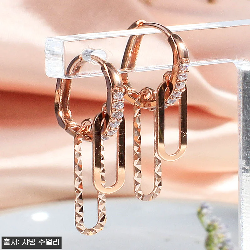 14K 클래시 컷팅 라운드 더블 클립 관련 이미지 2