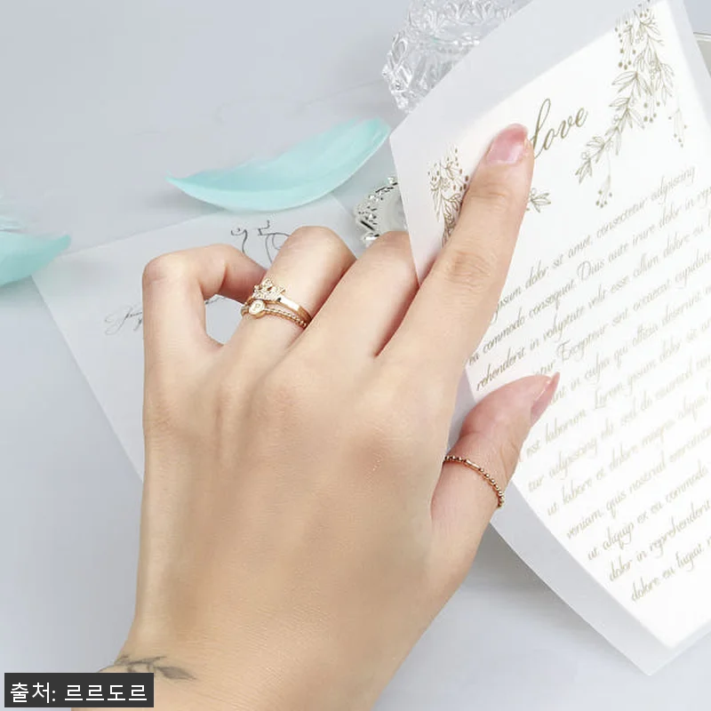 14K 왕관 이니셜 반지 티아라 각인 관련 이미지 6