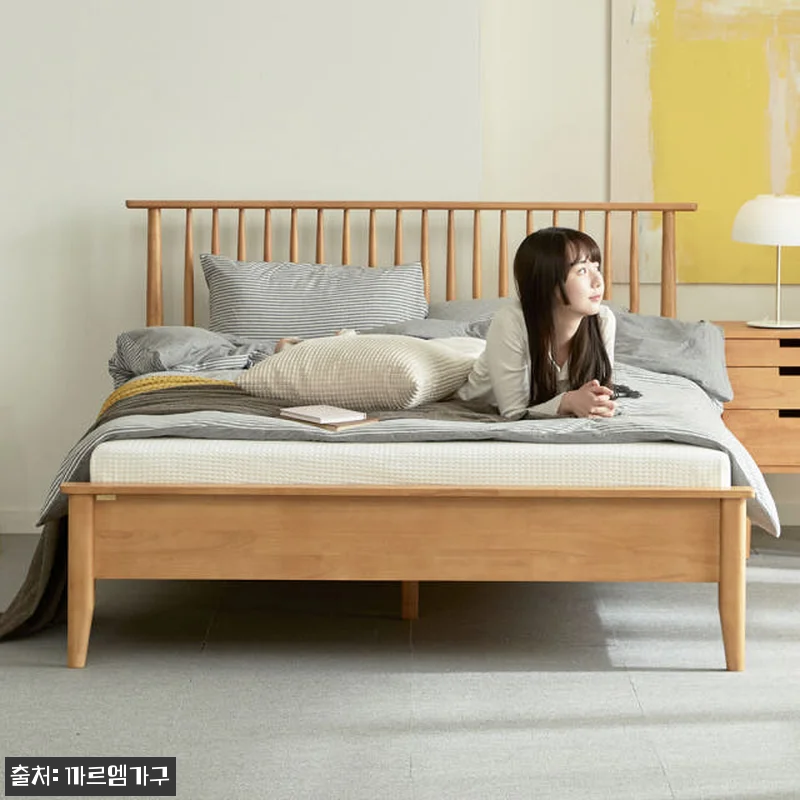 마티니 고무나무 원목 침대 프레임 S 관련 이미지 6