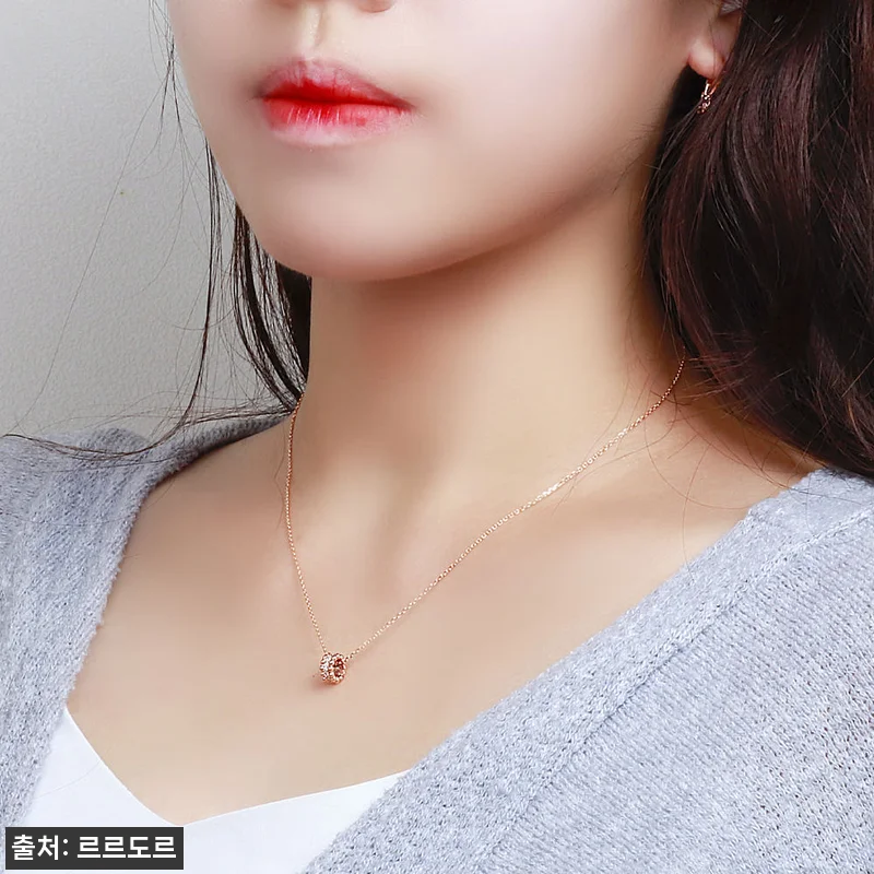 14k 큐 볼 링 펜던트 큐빅 원통 관련 이미지 6