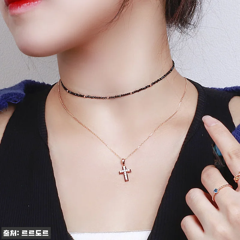 14K 18K 볼드 큐빅 십자가 펜던 관련 이미지 6