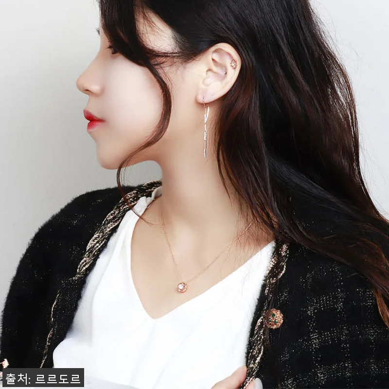 14K 롱 드롭 귀걸이 사용후기: 세 관련 이미지 7