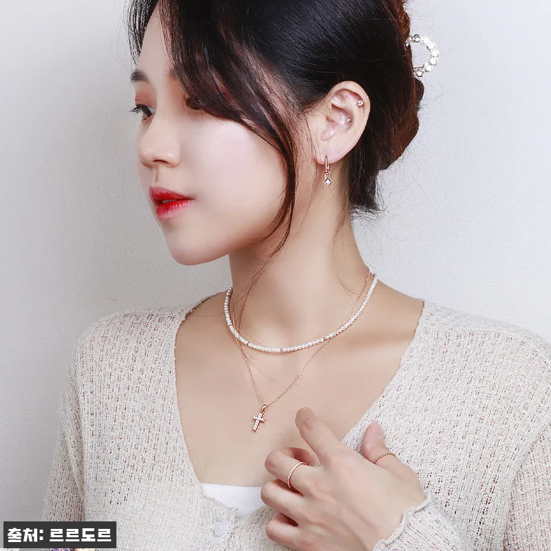 14K 18K 볼드 큐빅 십자가 펜던 관련 이미지 7