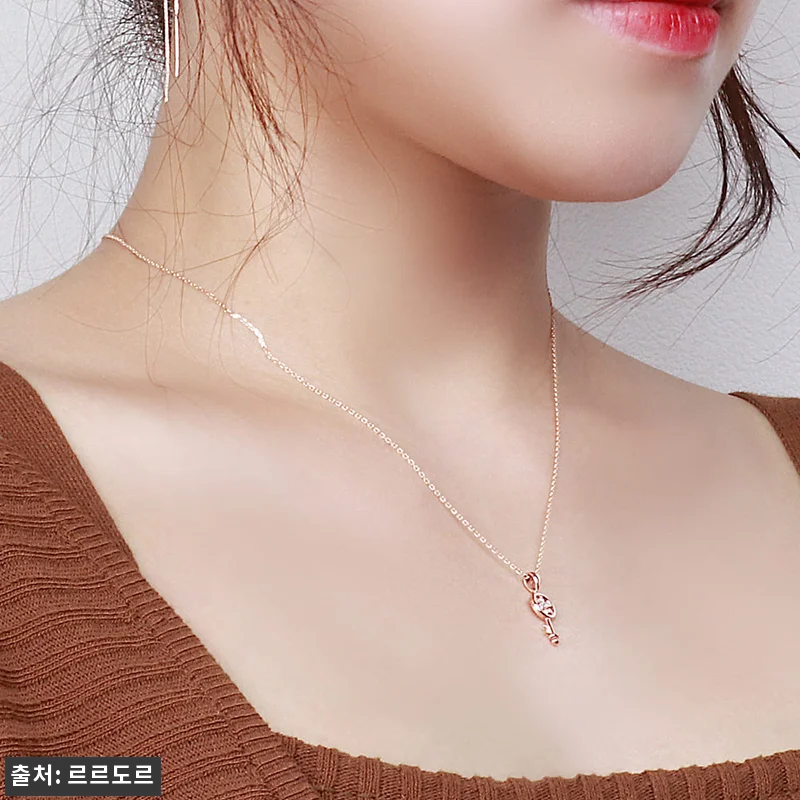 14k 18k 눈꽃 열쇠 펜던트 큐빅 관련 이미지 7