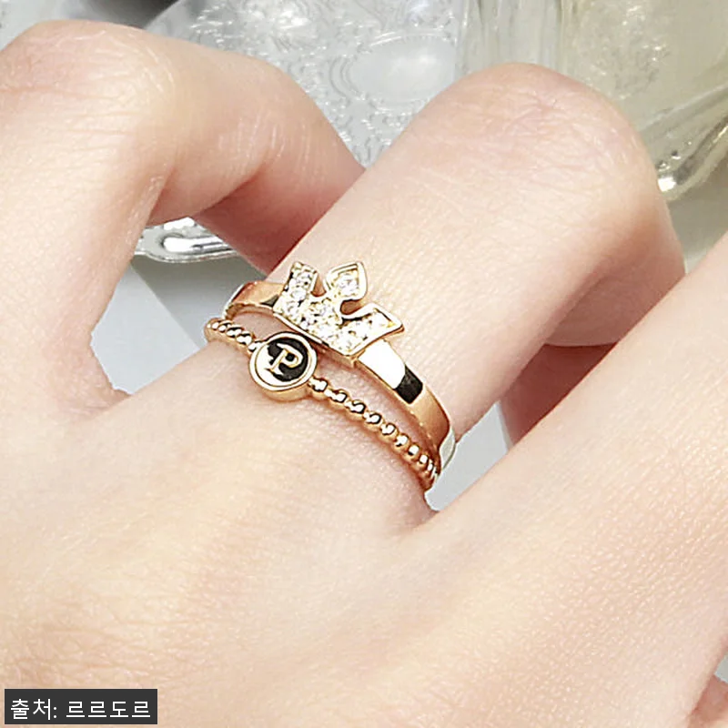 14K 왕관 이니셜 반지 티아라 각인 관련 이미지 8