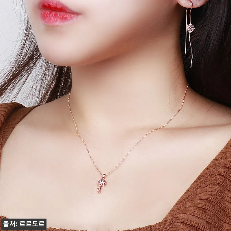 14k 18k 눈꽃 열쇠 펜던트 큐빅 관련 이미지 8
