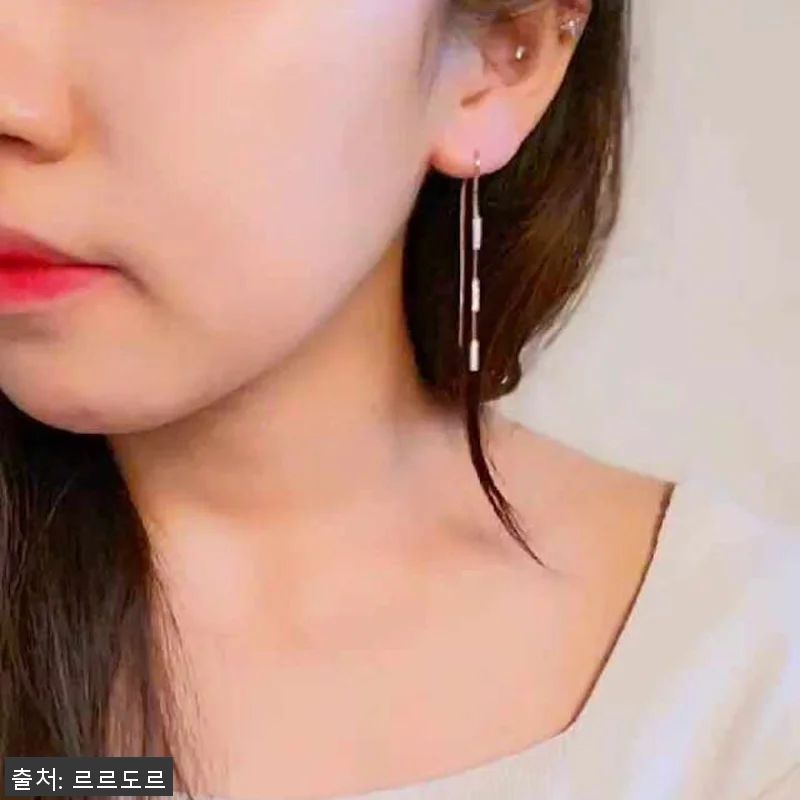 14K 롱 드롭 귀걸이 사용후기: 세 관련 이미지 9