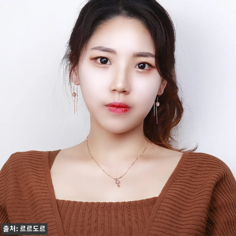 14k 18k 눈꽃 열쇠 펜던트 큐빅 관련 이미지 9