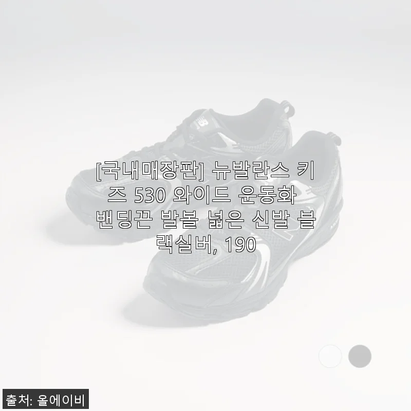뉴발란스 키즈 530 와이드 운동화 블랙실버 190 사용후기: 아이와 함께 신어본 솔직한 경험