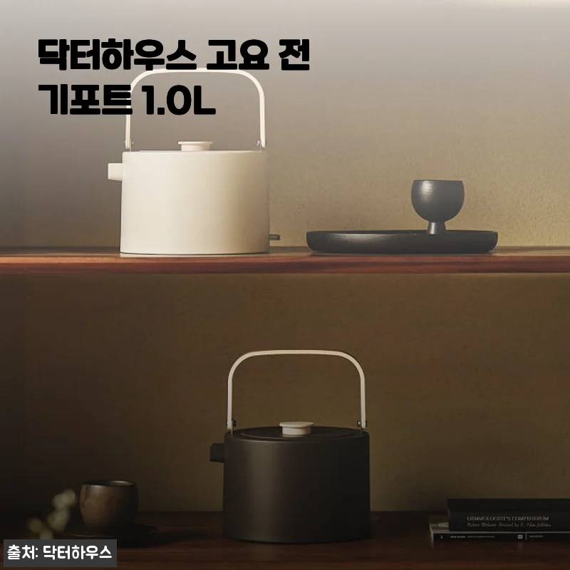 닥터하우스 고요 전기포트 1.0L 사용후기: 깔끔한 디자인과 실용성의 만남