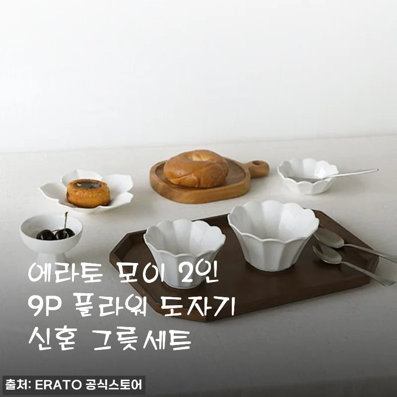 에라토 모이 2인 9P 플라워 도자기신혼 그릇세트 사용후기