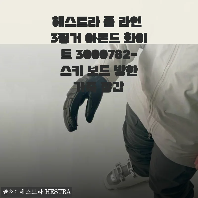 헤스트라 폴 라인 3핑거 아몬드 화이트 스키장갑 사용후기