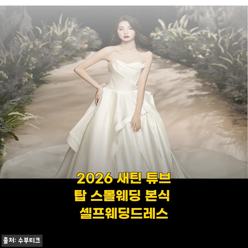 2026 새틴 튜브탑 스몰웨딩 본식 셀프웨딩드레스 사용후기