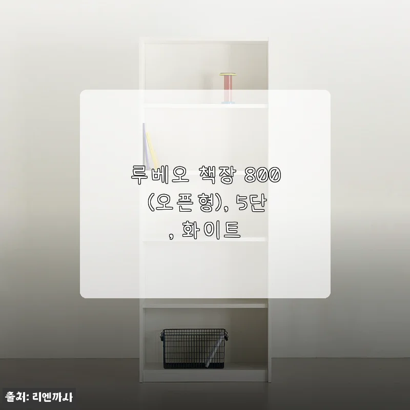 루베오 책장 800 (오픈형), 5단, 화이트 사용후기와 실사용 경험