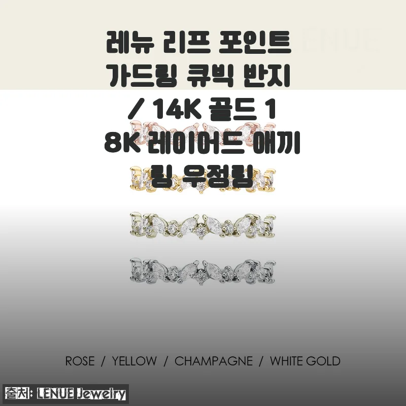 레뉴 리프 포인트 가드링 큐빅 반지 사용 후기와 제품 소개