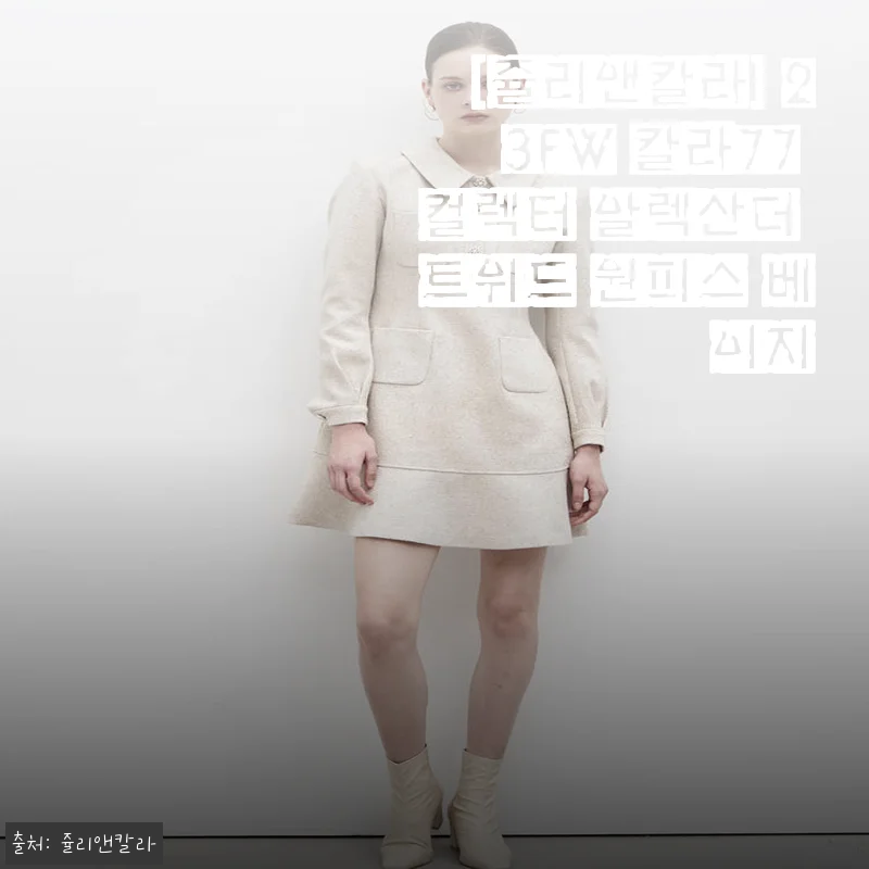 쥴리앤칼라 23FW 칼라77 컬렉터 알렉산더 트위드 원피스 베이지, 직접 입어본 후기