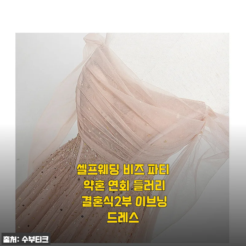 셀프웨딩 비즈 파티 이브닝드레스 사용후기와 상세 소개
