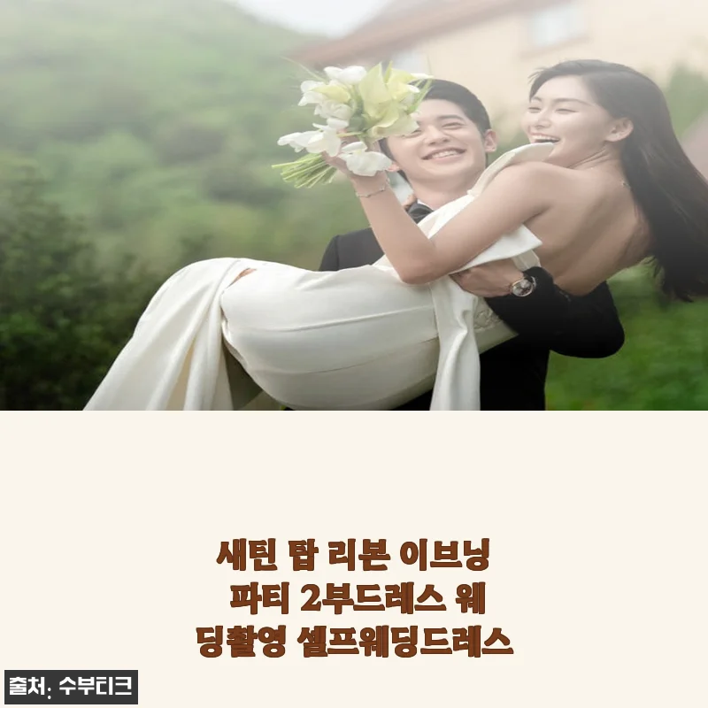 새틴 탑 리본 이브닝 파티 2부드레스 사용후기 및 제품 소개