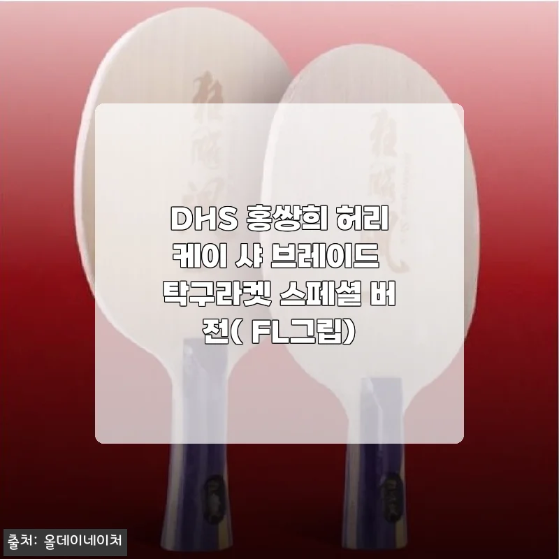 DHS 홍쌍희 허리케이 샤 브레이드 탁구라켓 스페셜 버전(FL그립) 사용후기