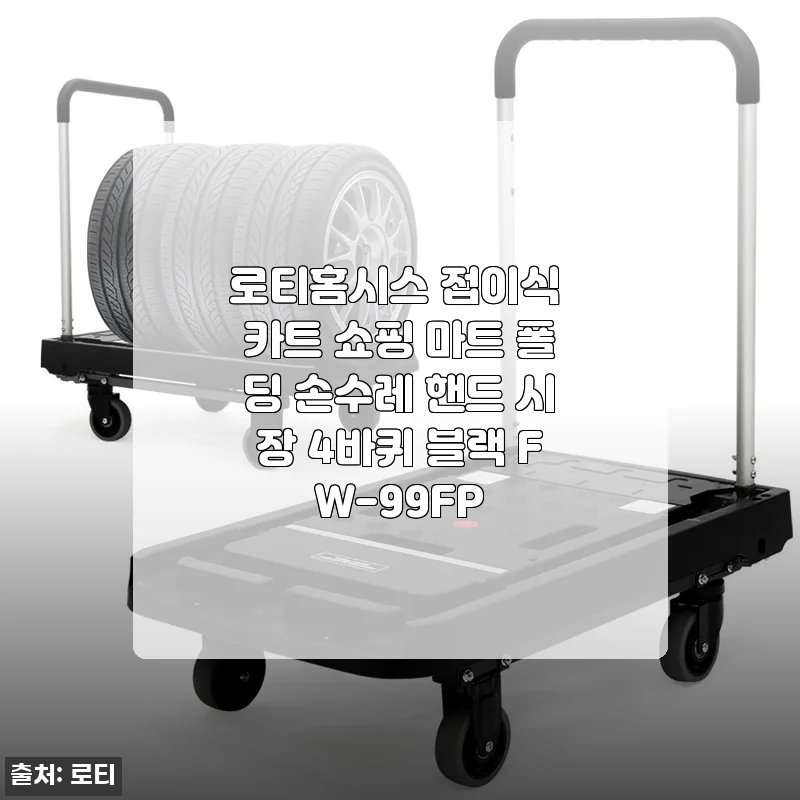 로티홈시스 접이식 카트 FW-99FP 블랙 사용후기: 튼튼함과 편리함을 동시에