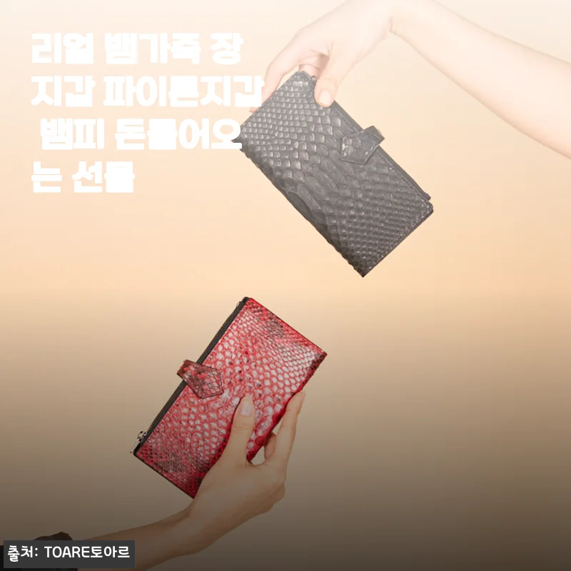 리얼 뱀가죽 장지갑 파이톤지갑 뱀피 돈들어오는 선물 사용후기