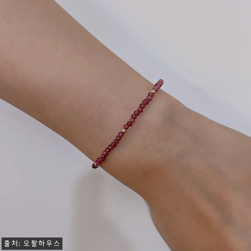 14k 가넷 컷팅볼 팔찌, 은은한 버 관련 이미지 2