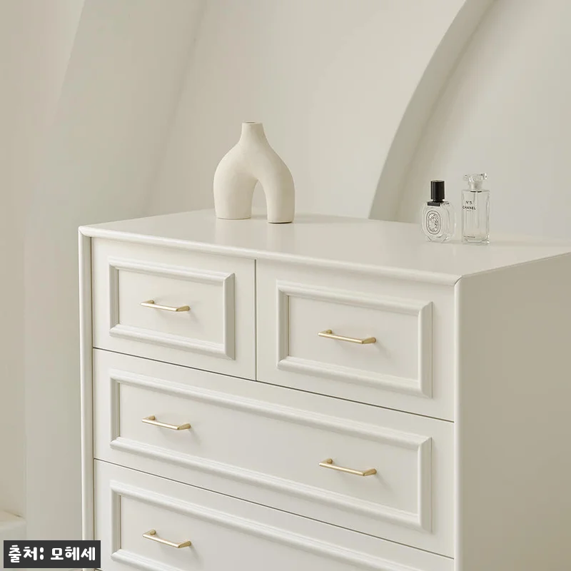 국내생산 웨인스코팅 하온 깊은 서랍장 900x450x1210mm, 5단, 밀크아이보리 203 국내생산 웨인스코팅 하온 깊은 서랍장 관련 이미지 3