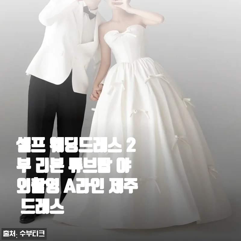 제주 셀프 웨딩 드레스 후기: 리본 튜브탑 A라인 드레스로 완성한 야외촬영