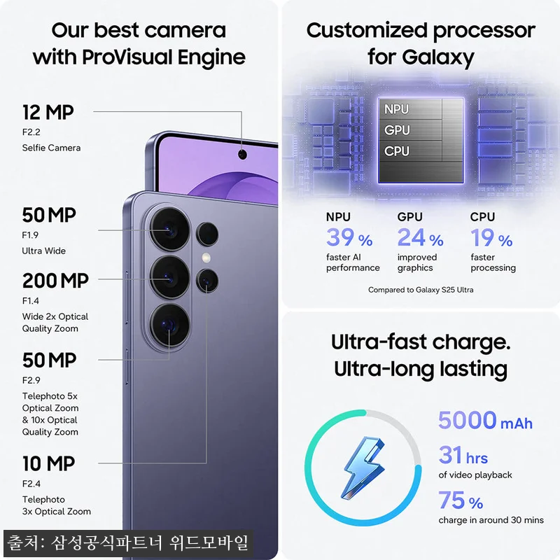 삼성 공식 갤럭시 S26 울트라 1T 관련 이미지 3