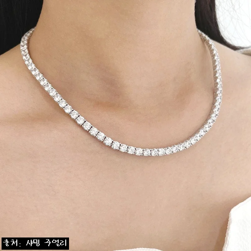 3부 랩 다이아 테니스 목걸이 4프롱, 결혼기념일·예물 선물로 눈여겨볼 럭셔리 주얼리