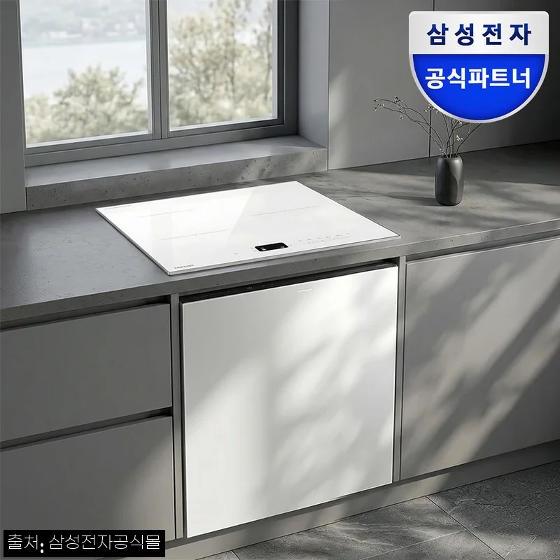 삼성 비스포크 14인용 열풍 AI 히든 식기세척기+3구 AI 인덕션, 주방가전 한 번에 준비하는 실속 구성