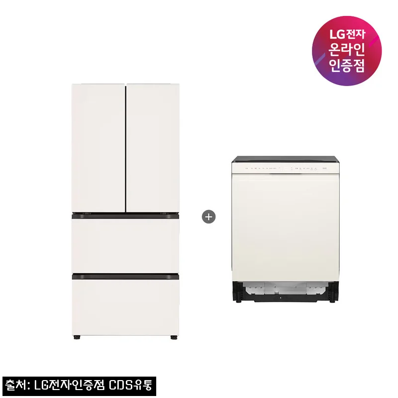 LG 디오스 오브제컬렉션 김치톡톡+식기세척기 Z408MEEF23 DUE5BGL1E, 23% 할인으로 눈여겨본 주방가전 세트