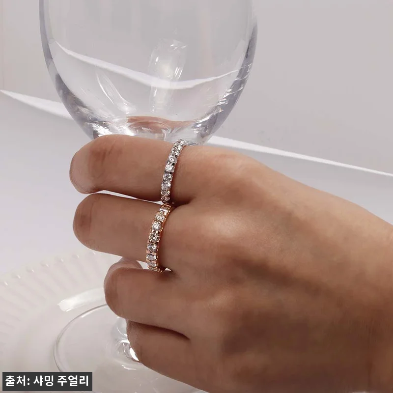 3미리 9개 랩 다이아 가드링 라운핏 반지, 기념일 선물로 눈여겨볼 레이어드 링 10 3미리 9개 랩 다이아 가드링 라운핏 관련 이미지 3