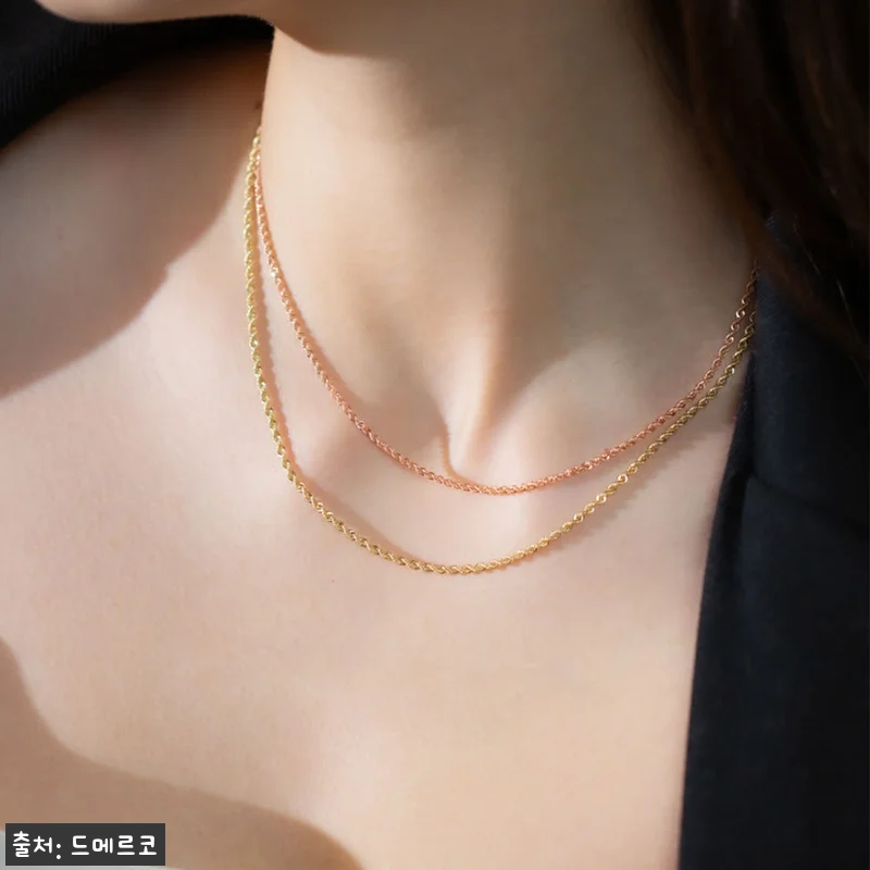 14K 18K 이태리 로프 체인 목걸 관련 이미지 5