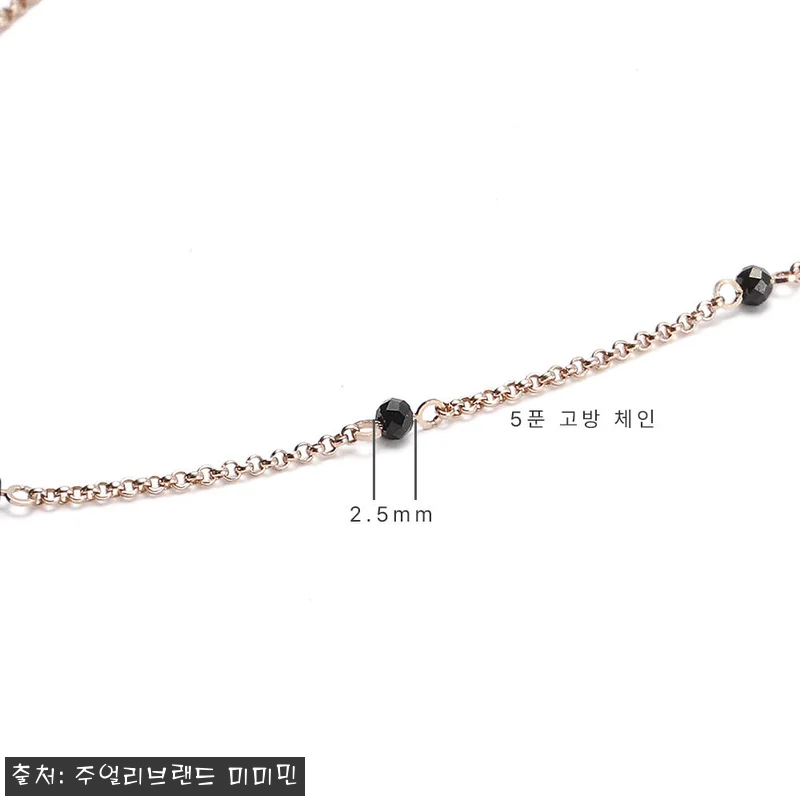 14K 브티닝 블랙스피넬 컷팅볼 초커 관련 이미지 9
