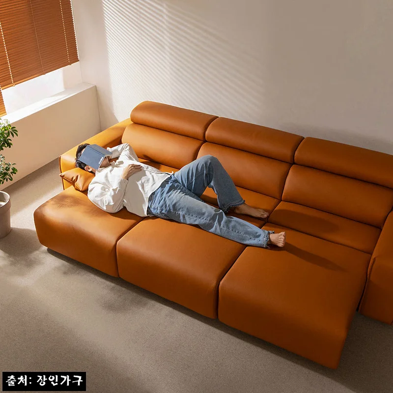 장인가구 조디 4인용 전동 모션 슬라이딩 리클라이너 가죽 소파, 41% 할인 구매 전 체크 후기