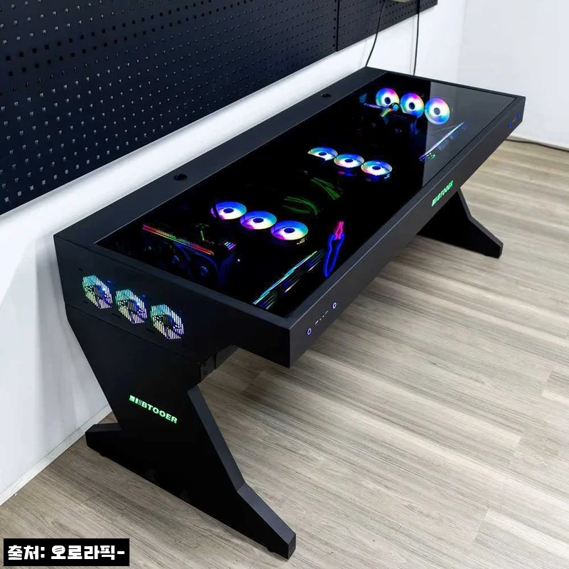 클리어 게이밍 데스크 투명 상판 LED 세팅 테이블 180x75x77cm 블랙, 구매 전 꼭 체크한 핵심 정보